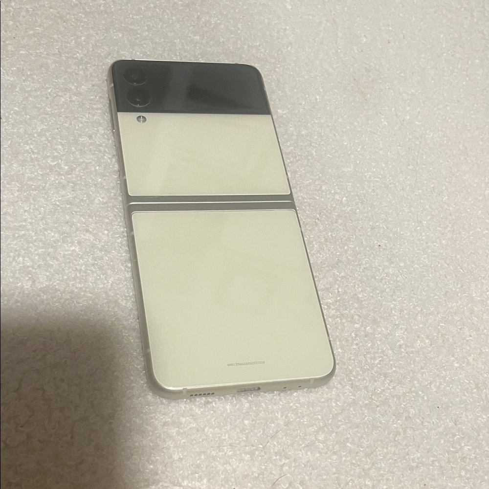 Samsung Cream and Black Flip Phone